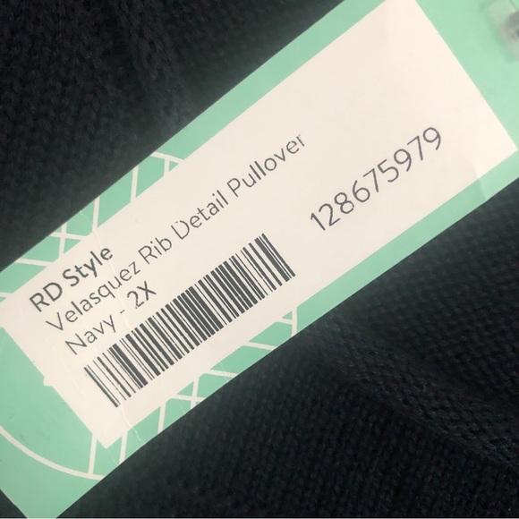 NWT Stitch Fix RD Style Velasquez Rib Pullover Sweater I23 - Picture 4 of 8